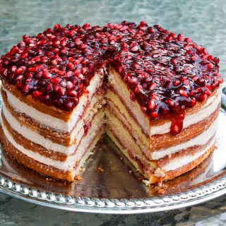 pomegranate mousse cake