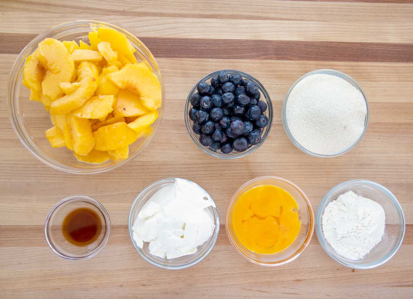 ingredients to make the filling for pie