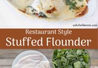 Pinterest image for stuffed flounder
