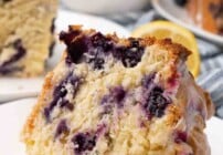 Pinterest image for lemon blueberry pound cake.