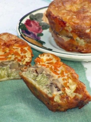 layered veggie muffin