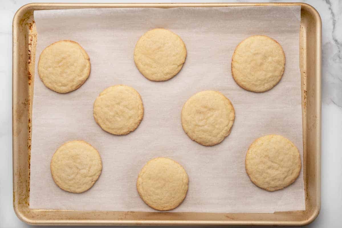baked cookies on a sheet pan