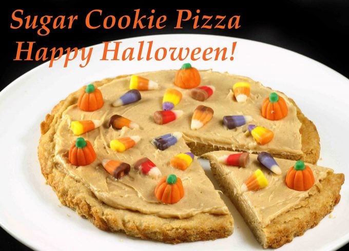 Sugar cookie pizza for halloween