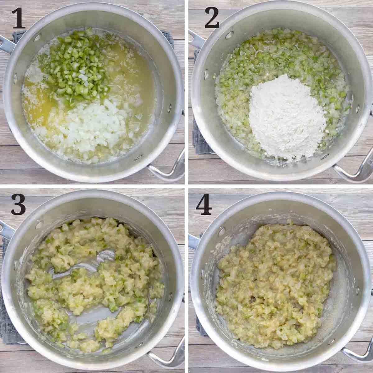 collage showing how to start recipe.