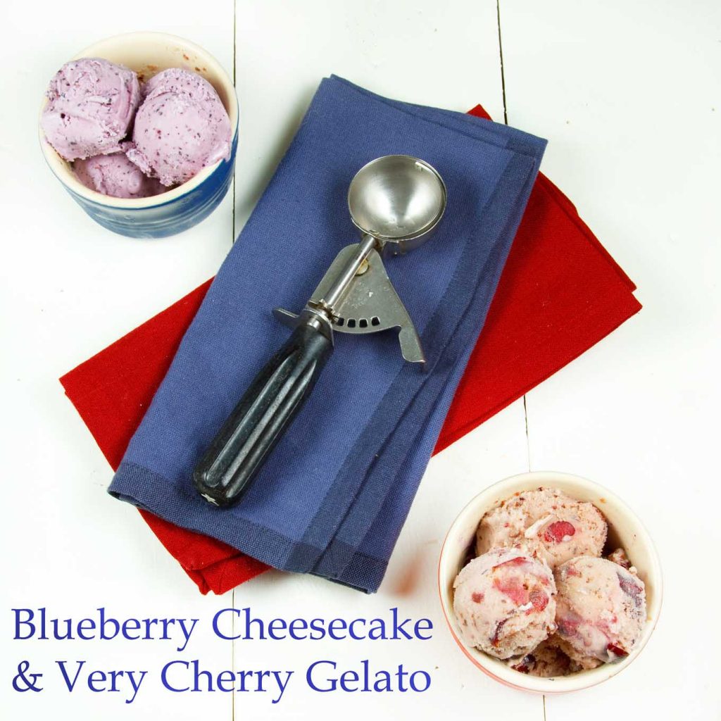 Blueberry Cheesecake and Very Cherry Gelato
