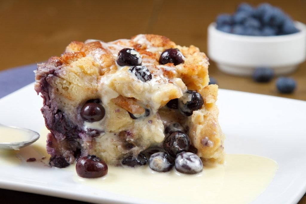 Blueberry Bread Pudding With Creme Anglaise Chef Dennis