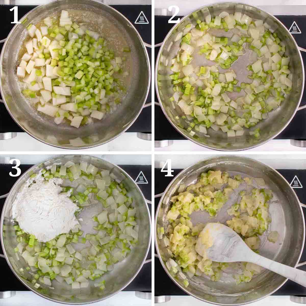 Collage showing how to start recipe.