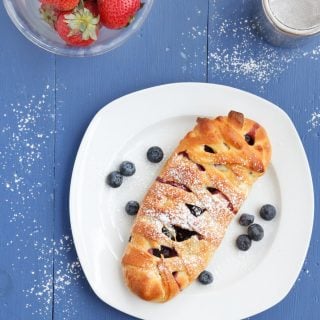 strawberry cheese brioche danish