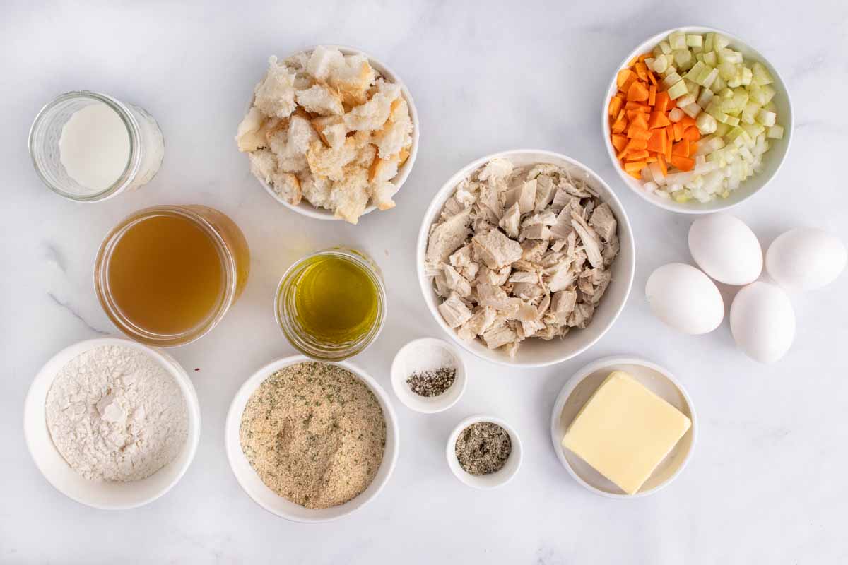 ingredients to make turkey croquettes