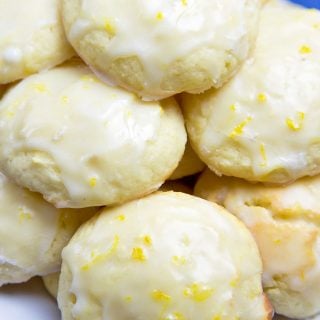 meyer lemon ricotta cookie with a lemon glaze