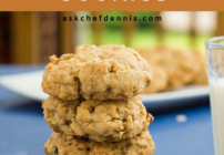 Pinterest image for low sugar oatmeal cookies