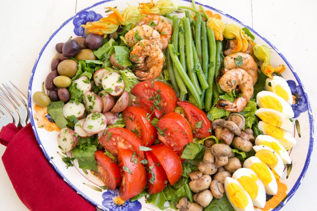 Nicoise Salad with Grilled Shirmp