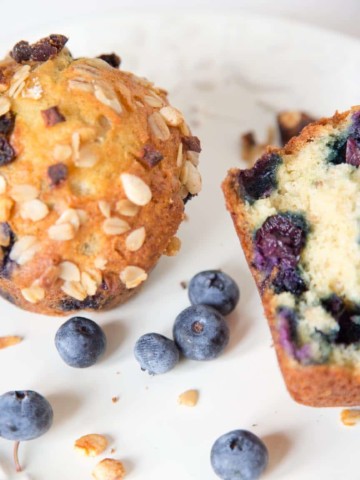 Blueberry museli muffins