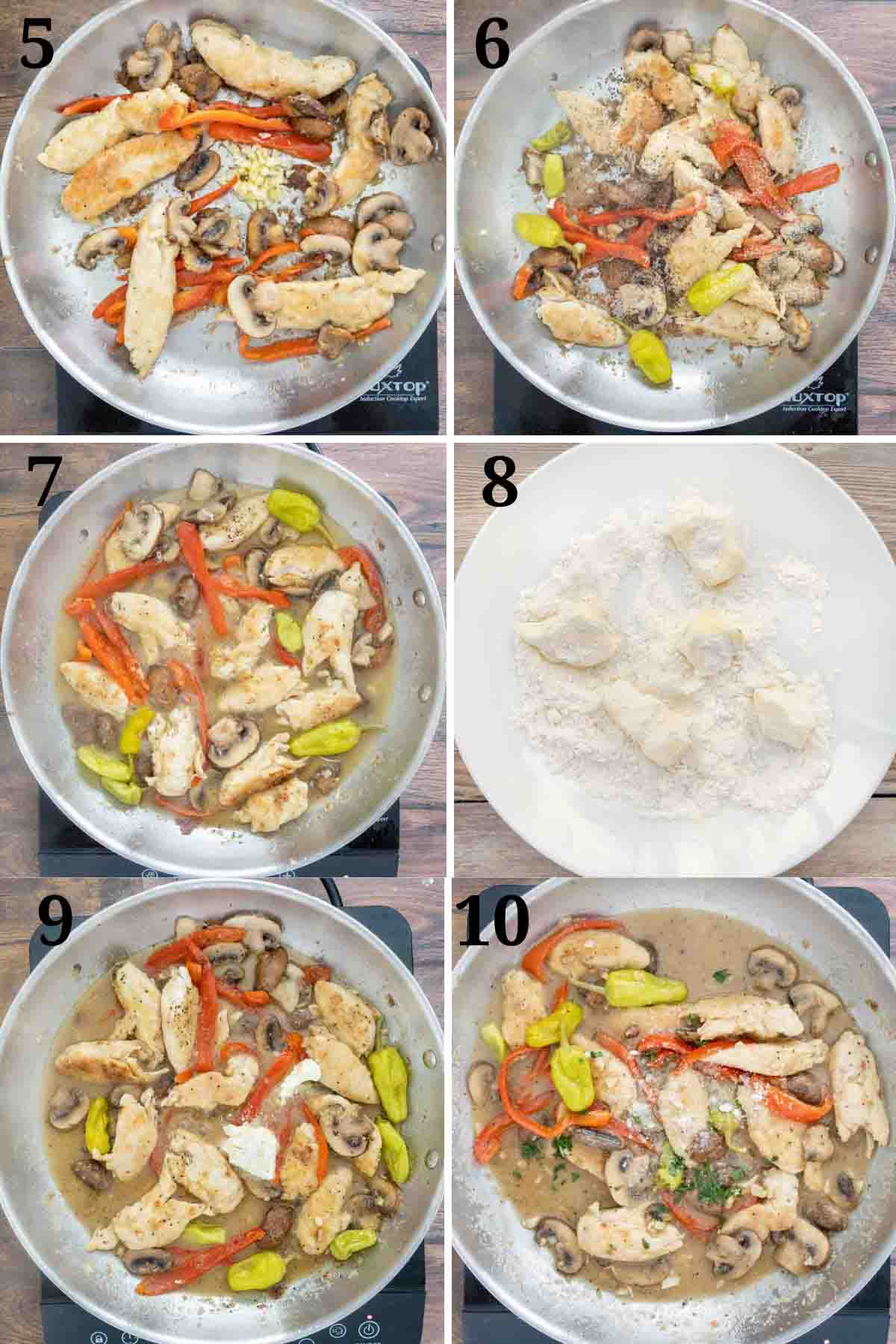 Collage showing how to finish making recipe.