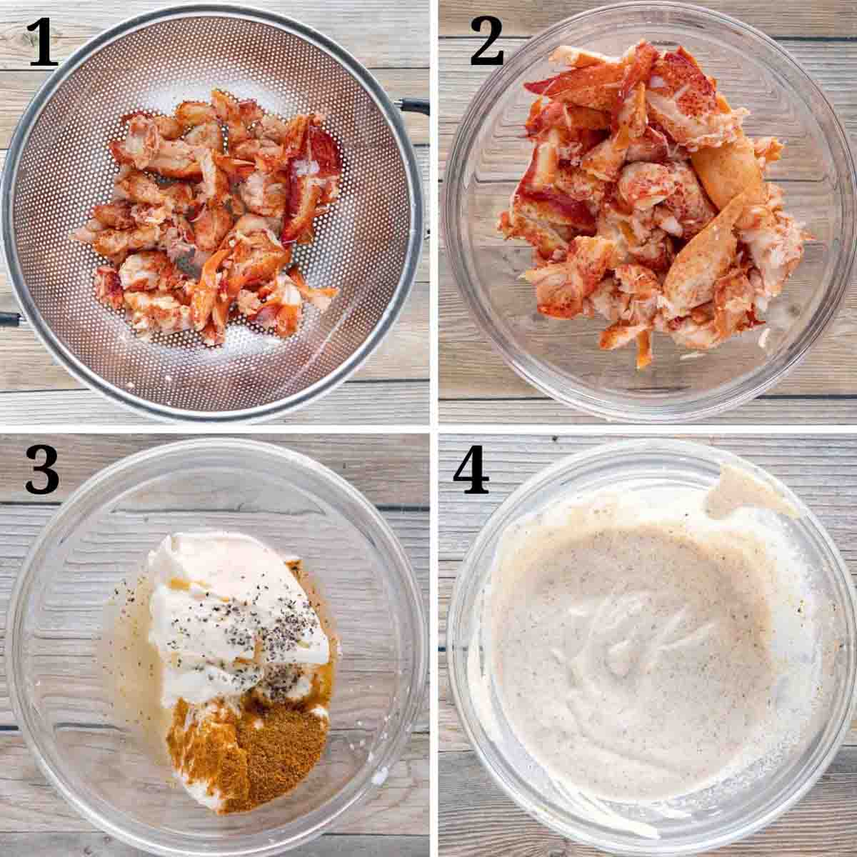 collage showing how to start making recipe.