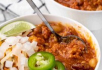 Pinterest image for chicken chili