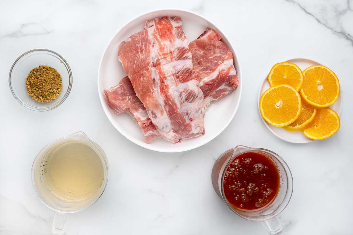 ingredients for slow cooker bbq ribs