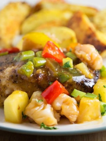 Pineapple Pepper sauce, Blackened Mahi-Mahi