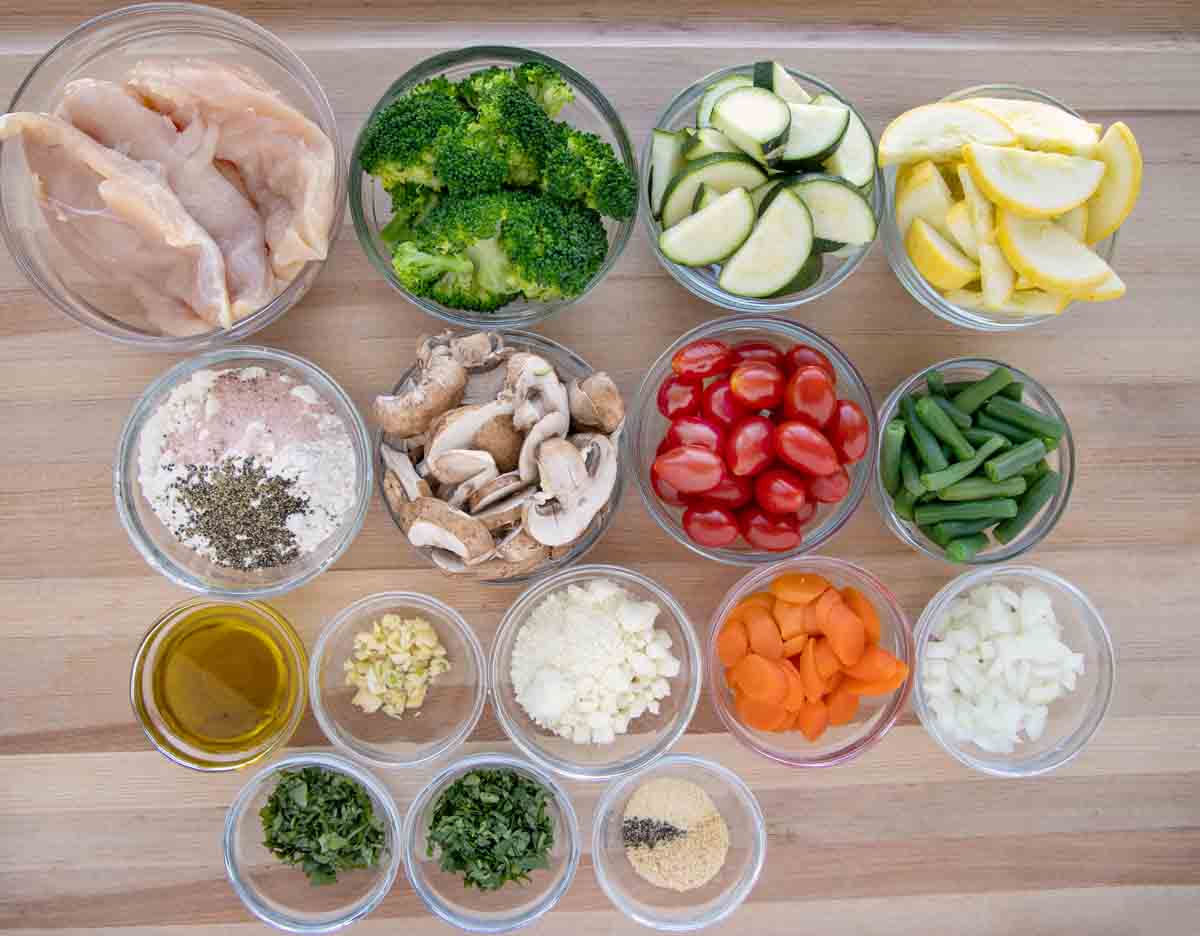 ingredients to make chicken primavera