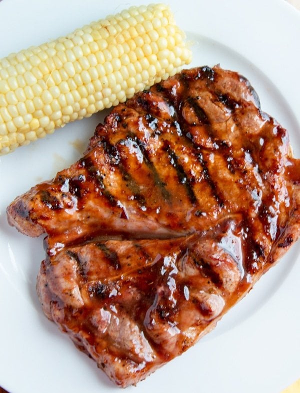 Blueberry Bourbon Barbecue Pork Steaks, Blueberry Lemon Fruit Spread