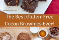 pinterest image for gluten free brownies
