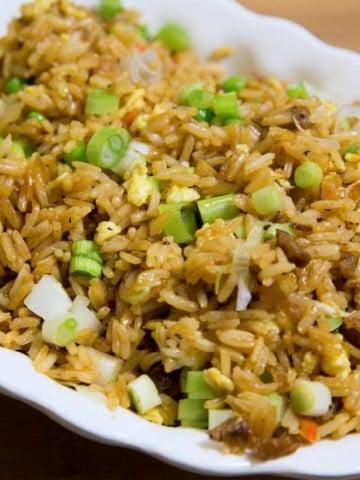 Chinese Barbecued Pork, fried rice