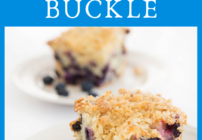 pinterest image for blueberry buckle