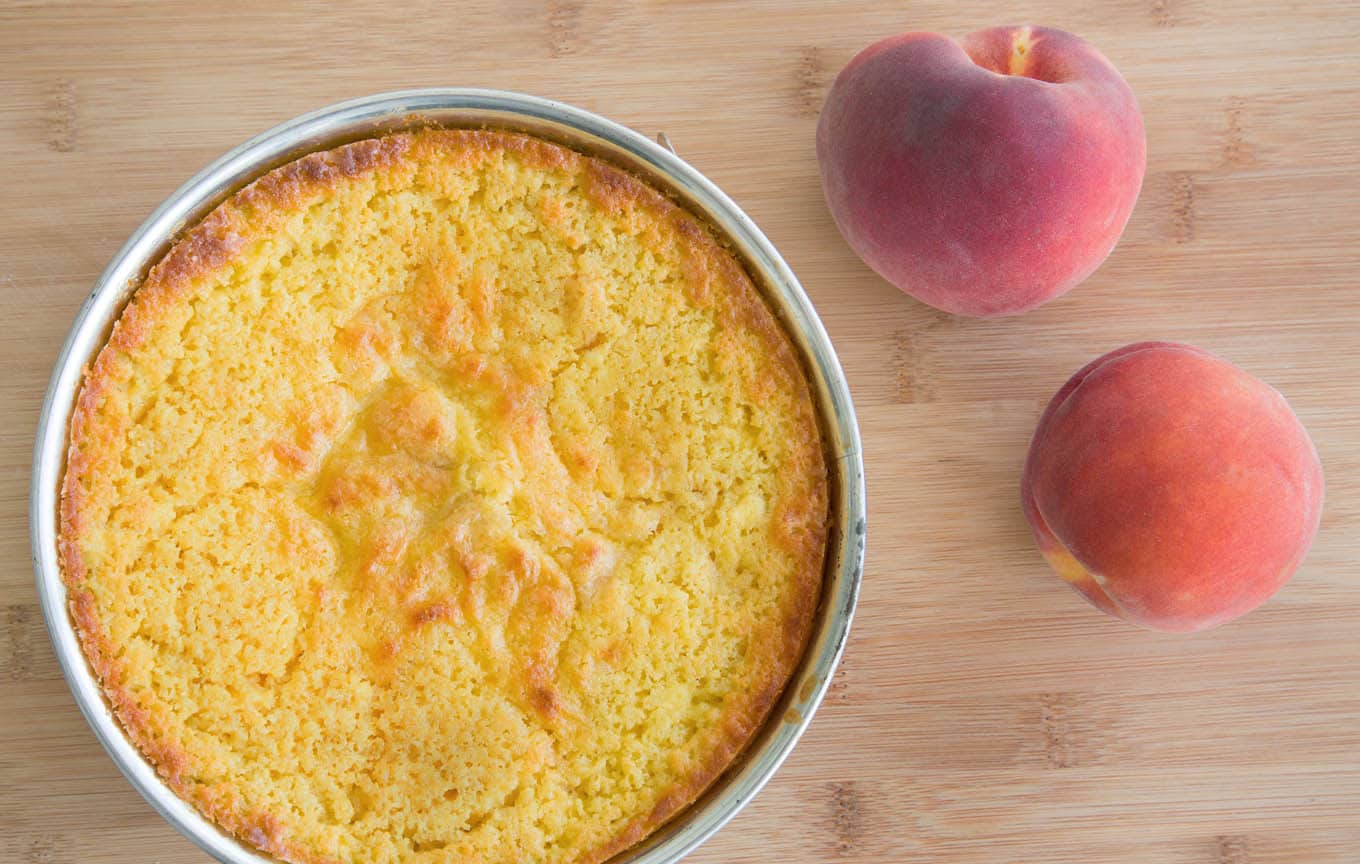 peaches and cream cottage cheese cake