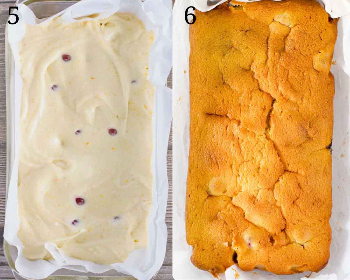 Collage showing how to bake loaf.