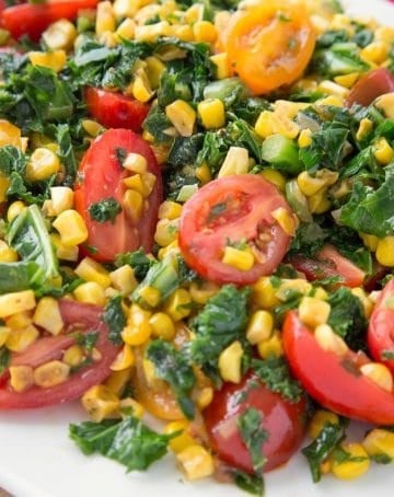 kale and corn succotash