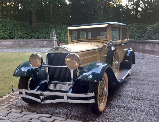 Vintage auto at the Swan House at the Atlanta History Center