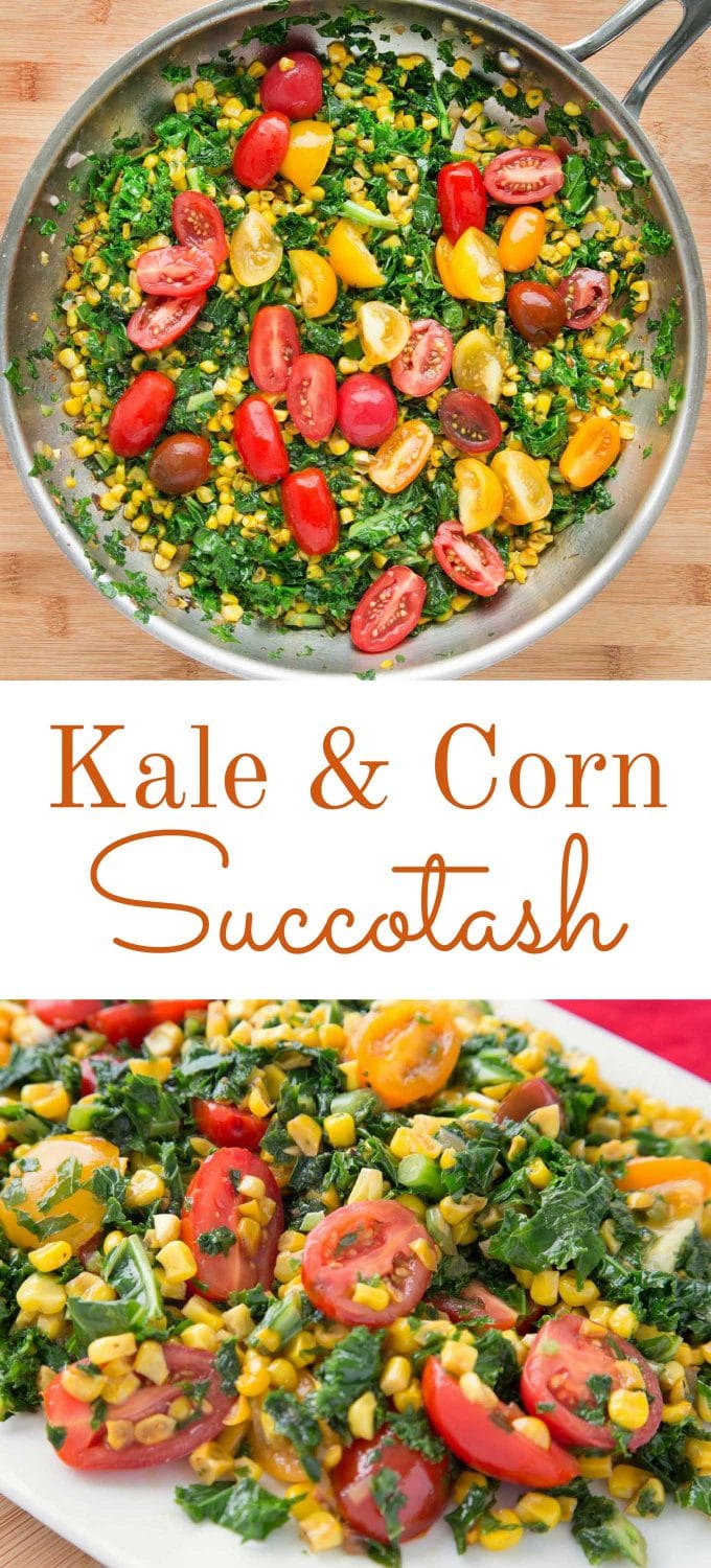 Kale and Corn Succotash recipe- a delicious vegetable side dish for your next dinner