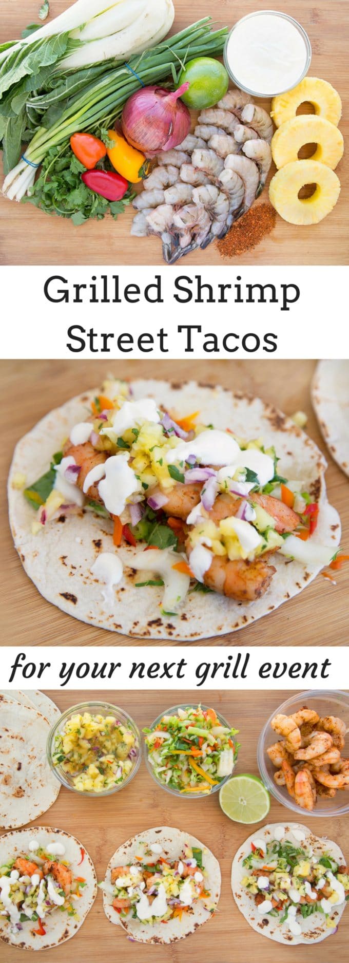 How to make Grilled Shrimp Street Tacos with a Lime Creama