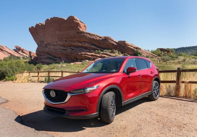 Soul Red Mazda CX-5 at Red Rocks, Colorado