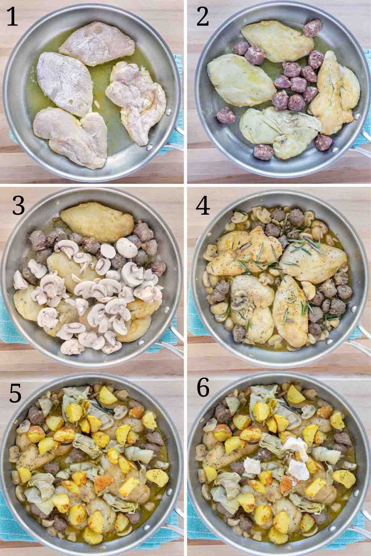 collage of steps to make recipe