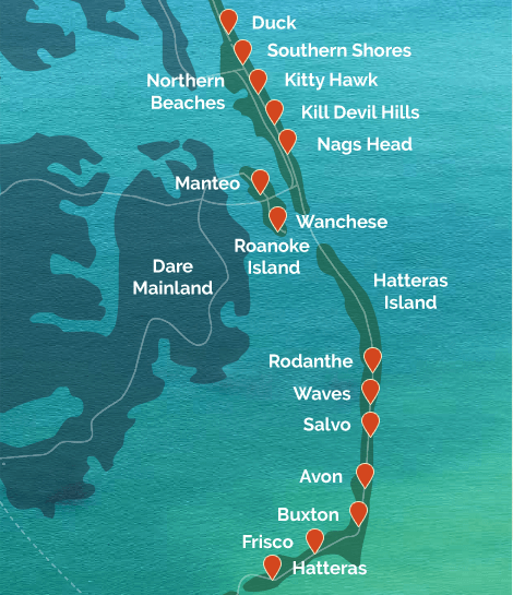map of the outer banks 