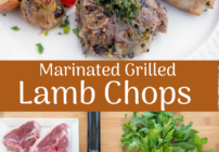 pinterest image for grilled lamb chops