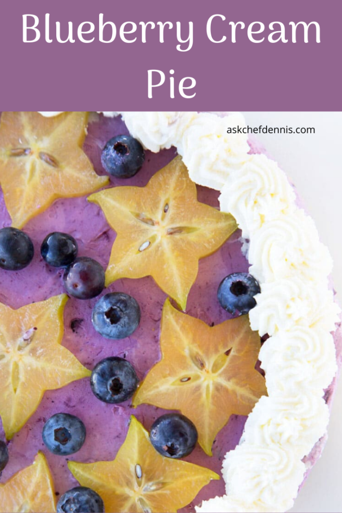 pinterest image blueberry cream pie