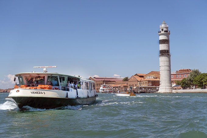 water taxi heading to Murano