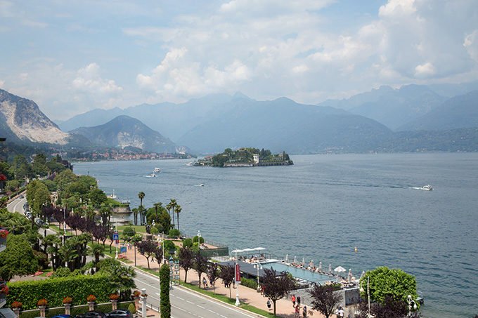 View from the Regina Palace Hotel in Stresa Italy