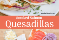 Pinterest image for smoked salmon quesadillas