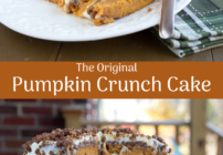 pinterest image for pumpkin crunch cake