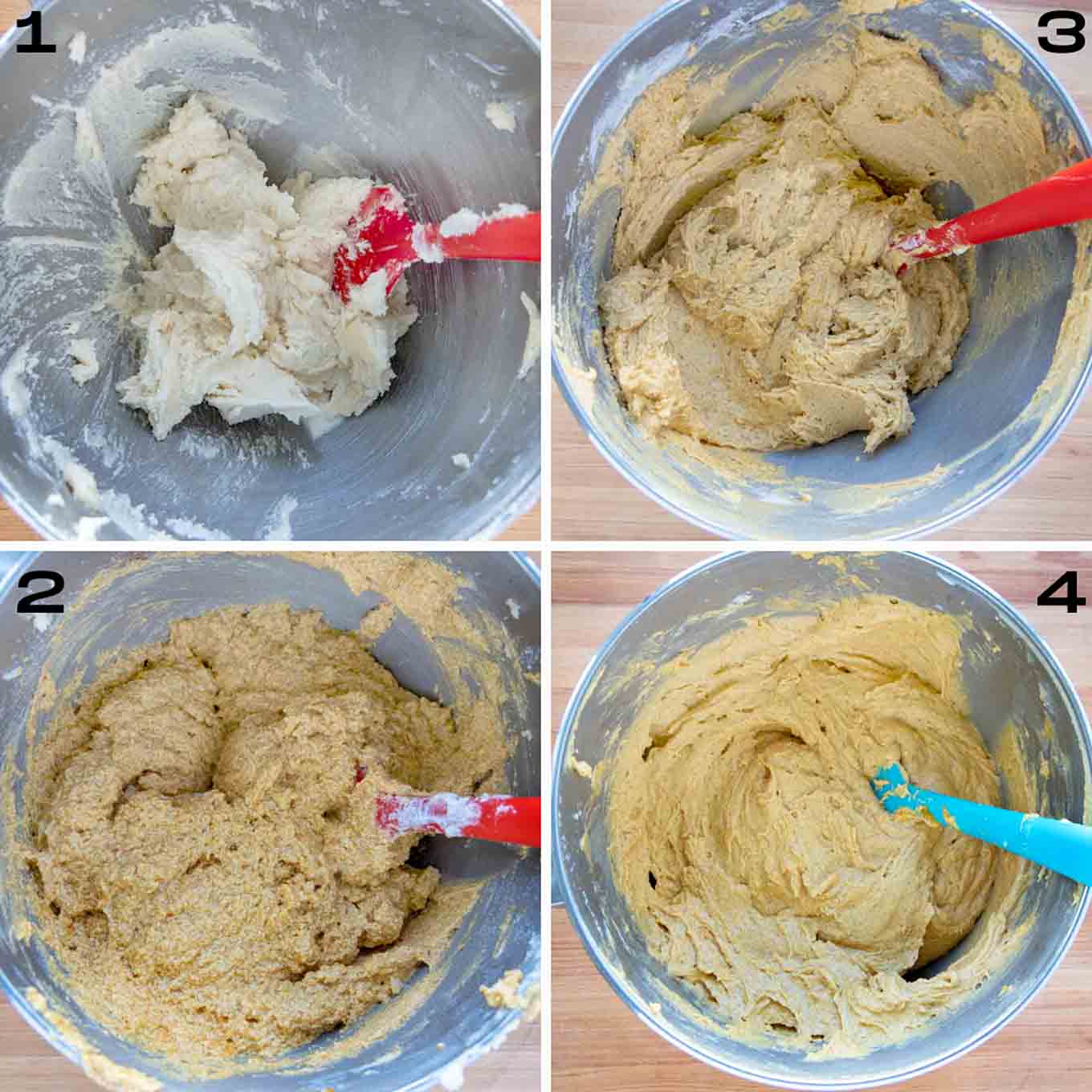 collage showing how to make batter