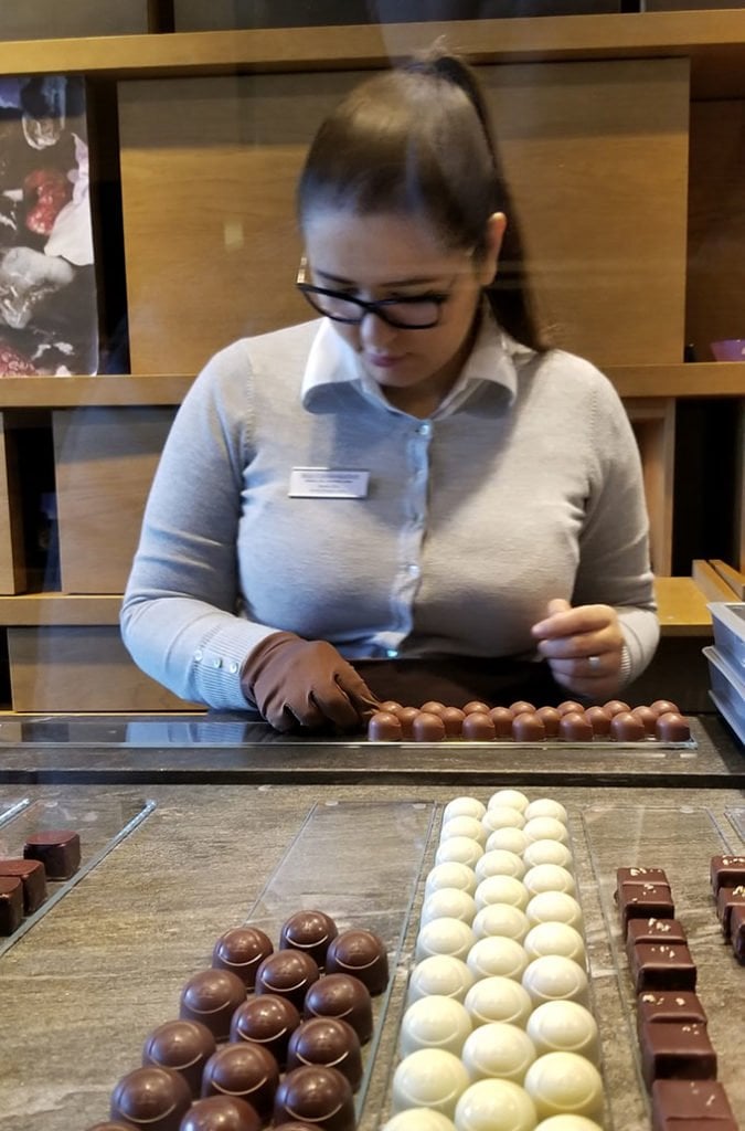 chocolates at Max Chocolatier in Lucerne Switzerland