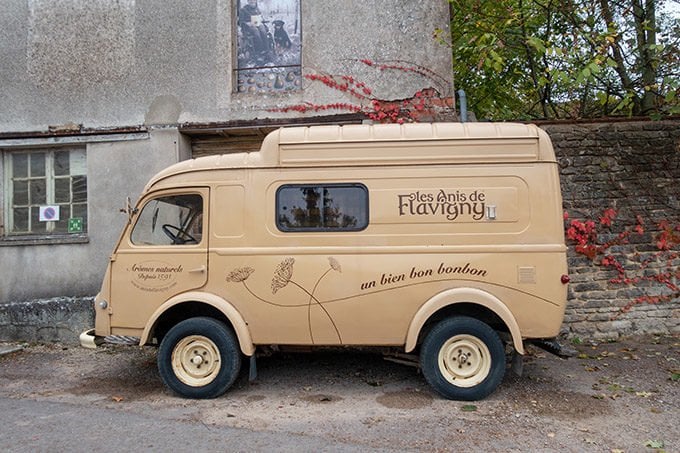 van for Anis de Flavigny sitting in the roadway