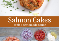 pinterest image for salmon cakes