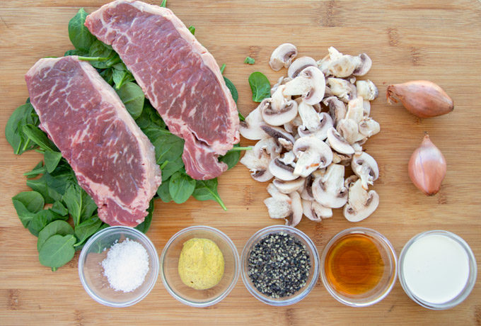 ingredients to make steak au poivre