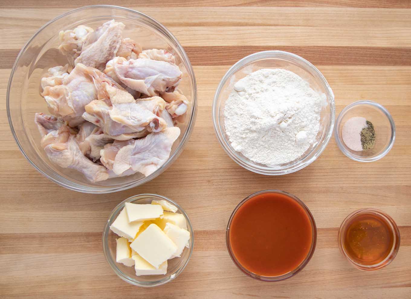 overhead view of ingredients to make recipe