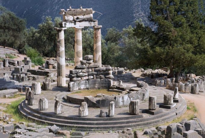 ruins of the oracle of Delphi in Greece