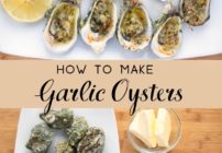 Pinterest image for Garlic Oysters